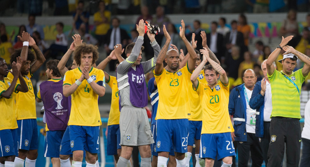 Οι παίκτες της εθνικής Βραζιλίας στο Μουντιάλ του 2014 / Πηγή: Intime