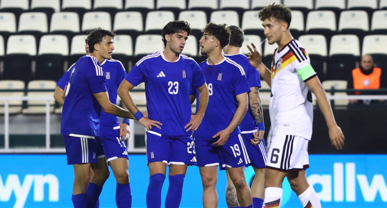 Η Εθνική Ελπίδων υποχώρησε στη 2η θέση του ομίλου της μετά την ήττα από τη Γερμανία / Πηγή: Intime