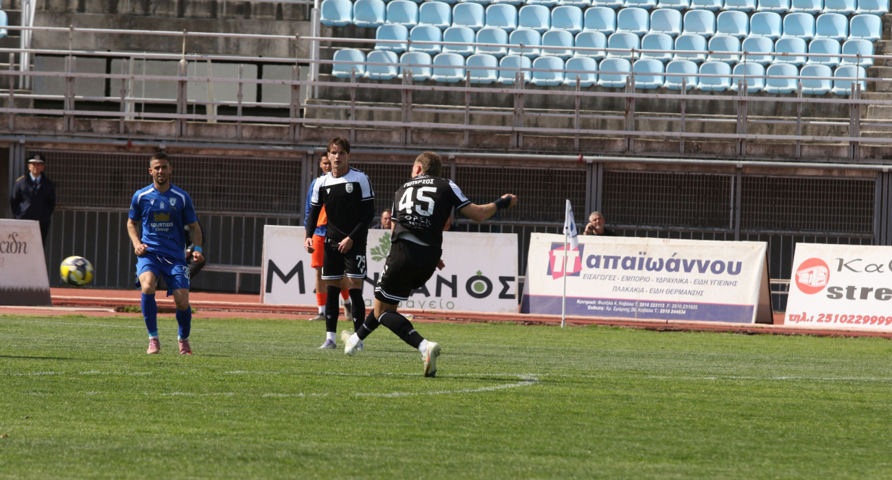 Ο Γκιτέρσος ανοίγει το σκορ για τον ΠΑΟΚ Β στο «Ανθή Καραγιάννη» / Πηγή: Eurokinissi