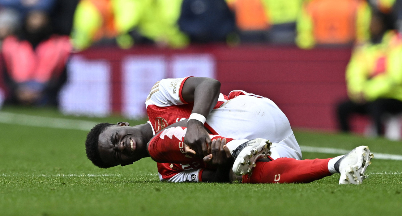 Ο Μπουκάγιο Σάκα επέστρεψε στην Άρσεναλ μετά τον τραυματισμό του στην εθνική Αγγλίας / Πηγή: Imago