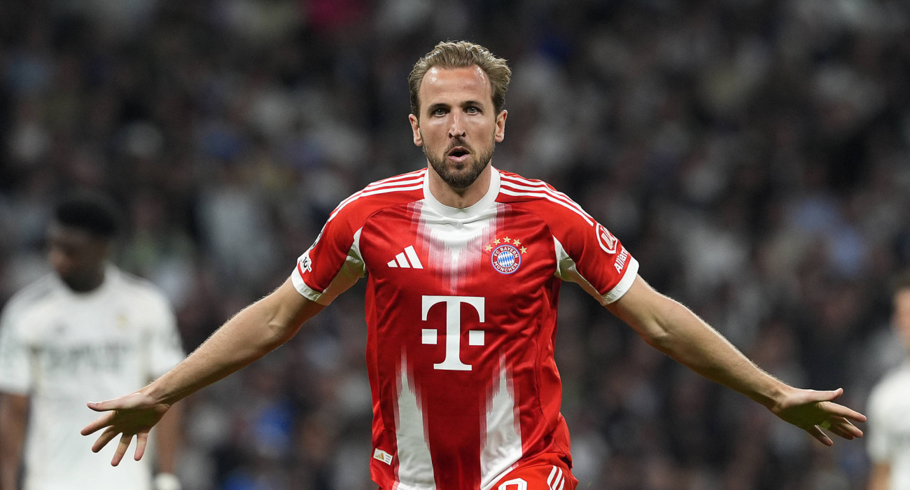 O Kέιν πανηγυρίζει το γκολ του απέναντι στη Ρεάλ/Imago