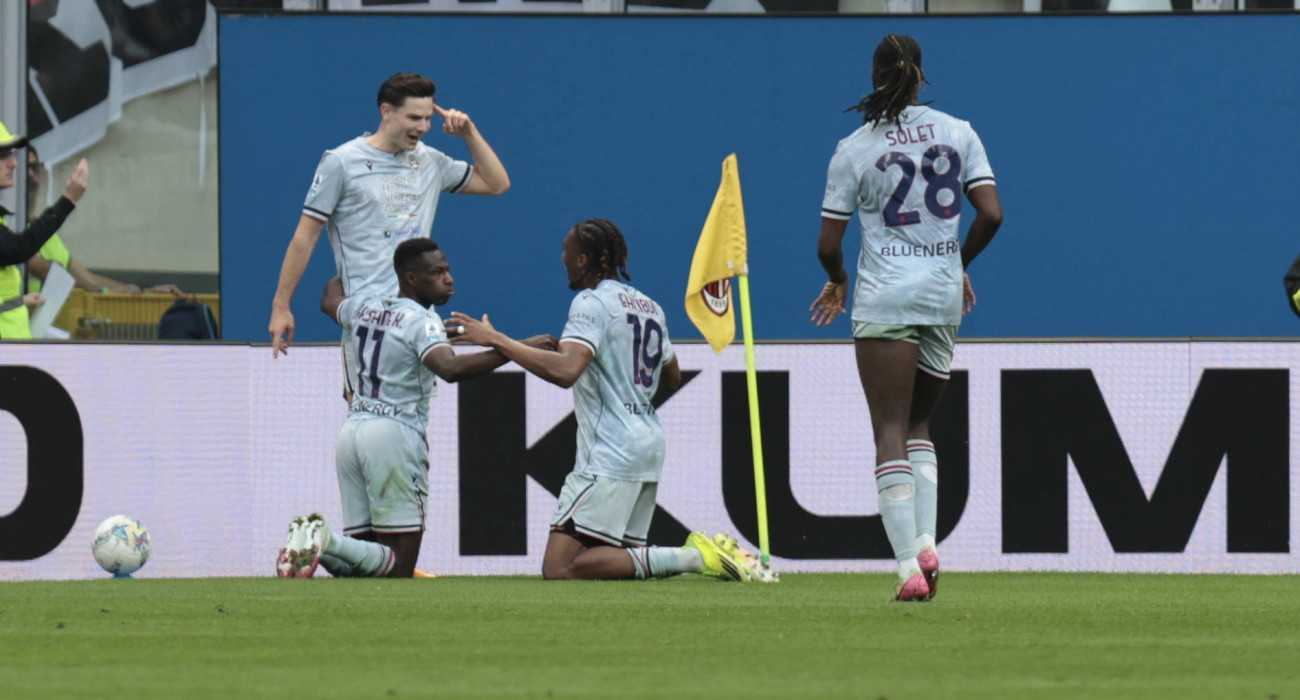 Οι παίκτες της Ουντινέζε πανηγυρίζουν μέσα στο «San Siro» / Πηγή: Imago