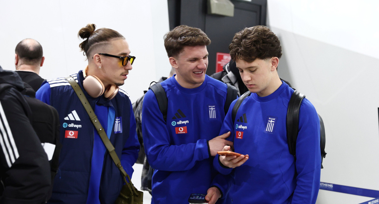 Αχώριστοι στην αποστολή της Εθνικής ομάδας οι Τσιμίκας, Τζόλης, Καρέτσας / Πηγή: Intime