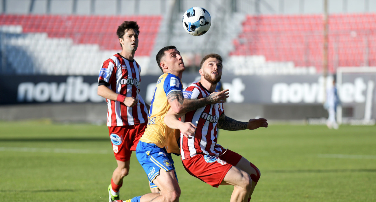 Στιγμιότυπο από την αναμέτρηση των playouts Πανσερραϊκός - Αστέρας AKTOR / Πηγή: Intime