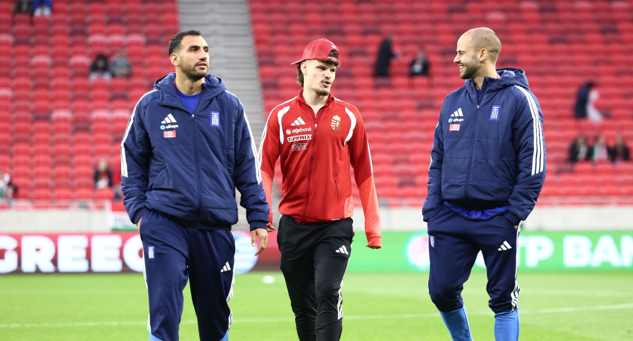 Παυλίδης, Κέρκεζ, Χατζηδιάκος τα λένε πριν τη σέντρα του φιλικού Ουγγαρία - Ελλάδα / Πηγή: Intime