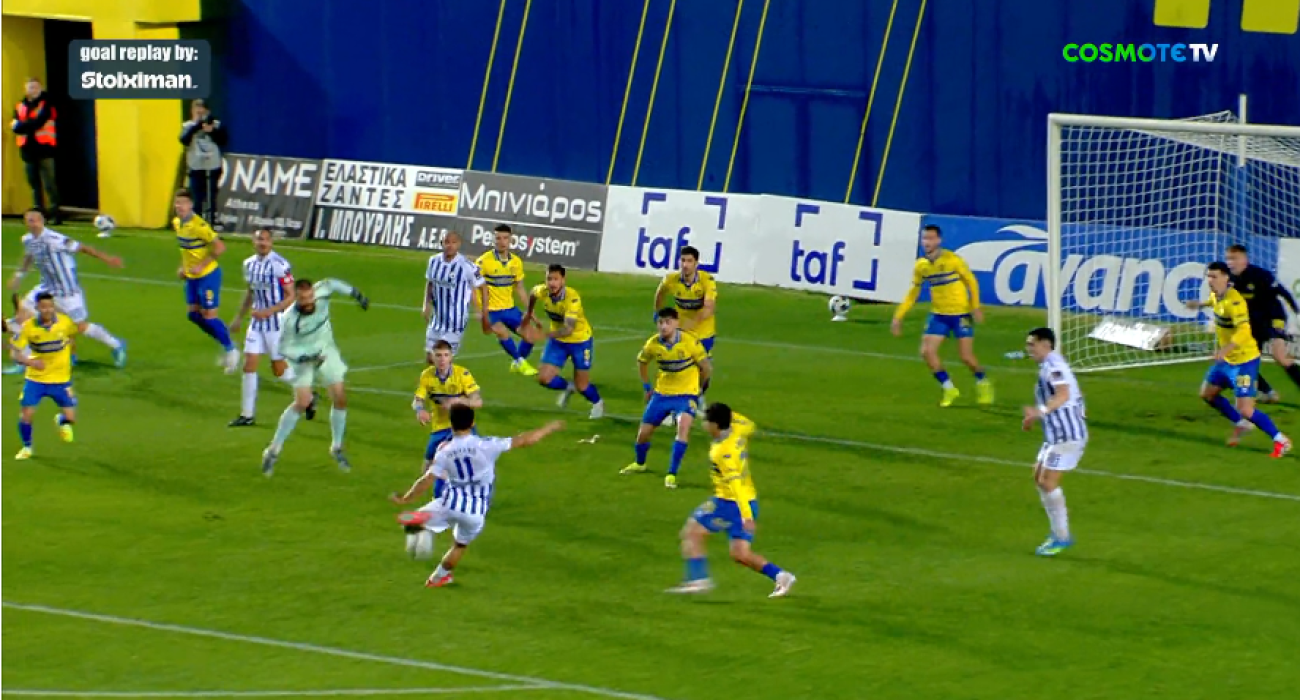 Η στιγμή της ισοφάρισης με τον Γιουμπιτάνα / Screenshot