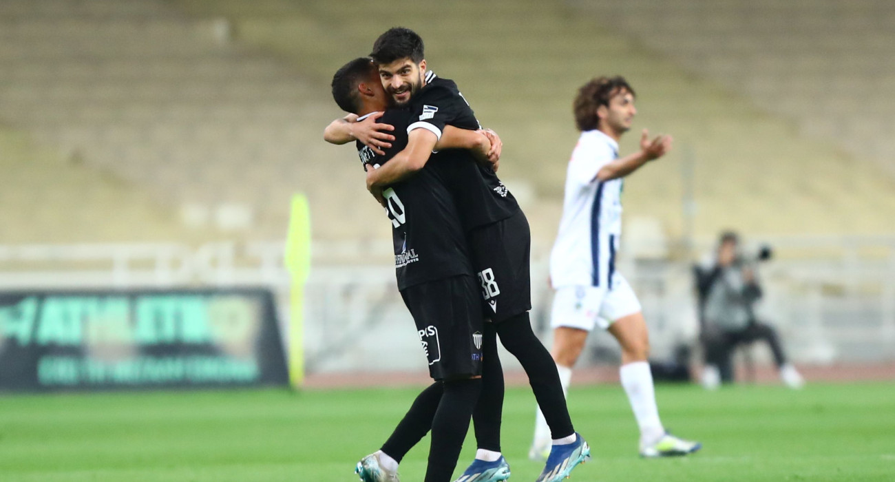 Ο Ηλίας Τσέλιος πανηγυρίζει το γκολ του στο Super Cup / Πηγή: Intime