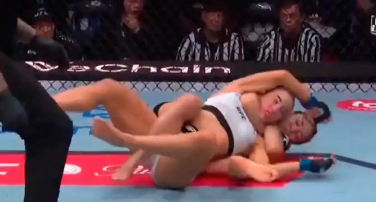 H στιγμή του νοκ άουτ στον αγώνα UFC / Screenshot