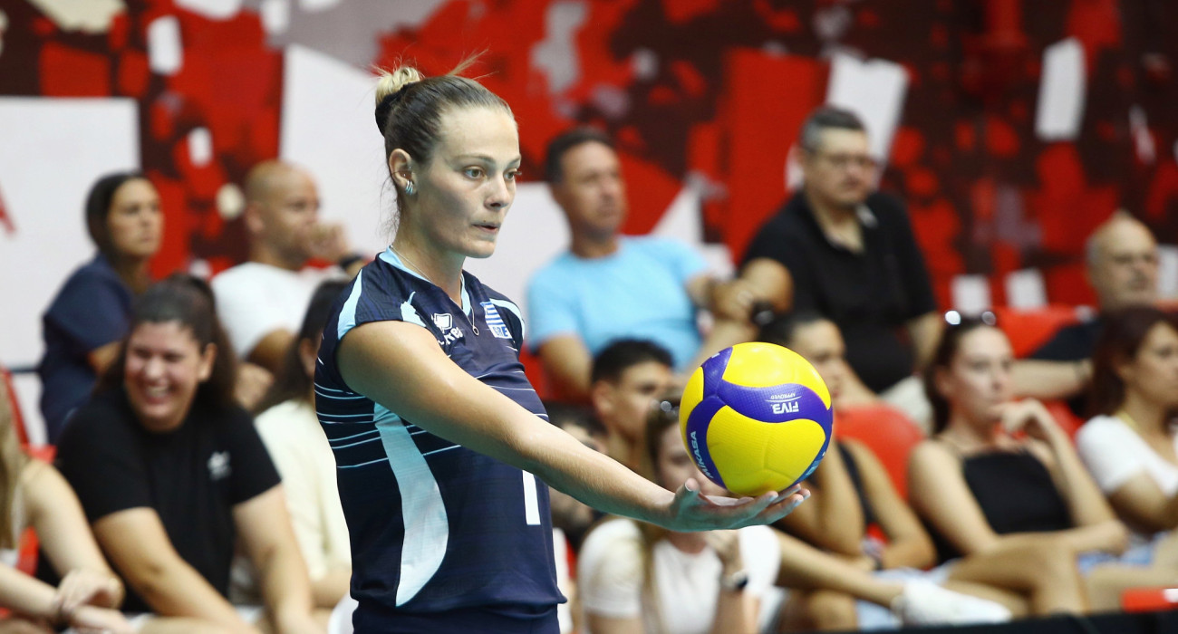 Η Ανθή Βασιλαντωνάκη στο φιλικό της Εθνικής Ελλάδας με τη Σουηδία / Πηγή: Intime