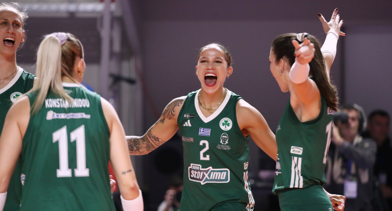 Η Γουάιτ πανηγυρίζει στον αγώνα του Παναθηναϊκού / Πηγή: Intime