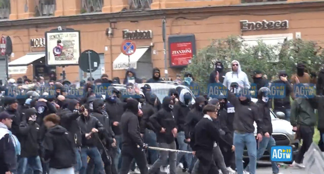 Πολύ ξύλο στο Ολίμπικο μεταξύ οπαδών Λάτσιο και Ρόμα (video)