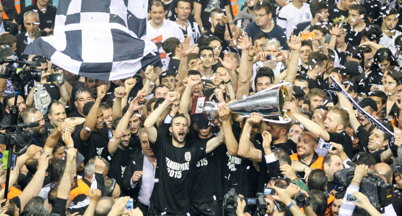 Ο ΠΑΟΚ κατέκτησε το πρωτάθλημα Ελλάδας στο βόλεϊ ανδρών το 2015/Πηγή: Eurokinissi