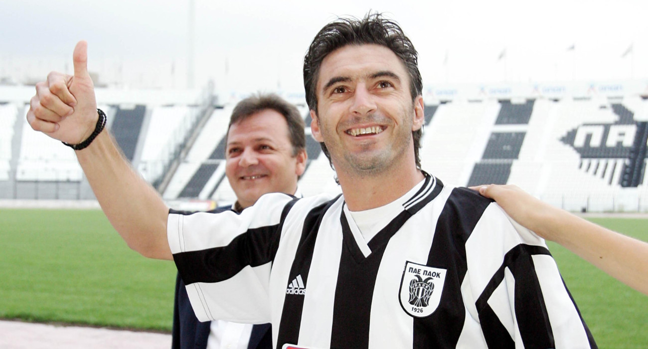Ο Θοδωρής Ζαγοράκης με τη φανέλα του ΠΑΟΚ το 2005 / Πηγή: Intime