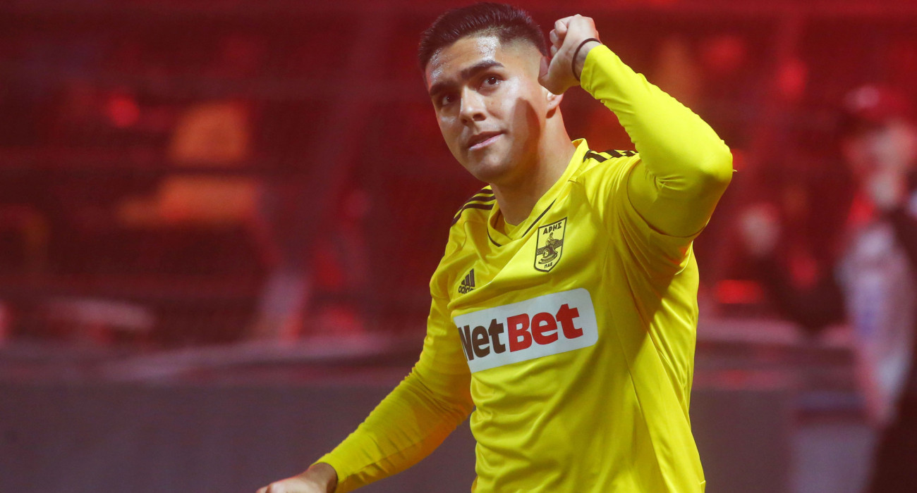 Ο Πάλμα με τη φανέλλα του Άρη/Πηγή: intime