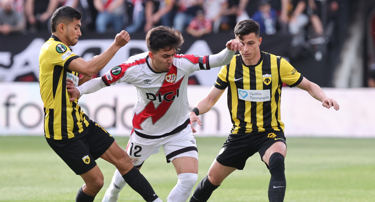 Στιγμιότυπο από την αναμέτρηση Ράγιο Βαγιεκάνο-ΑΕΚ για το Conference League/Πηγή: Intime