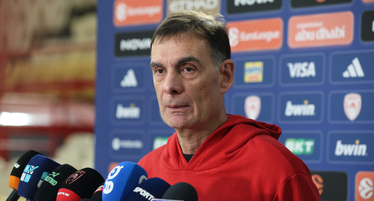 Ο Γιώργιος Μπαρτζώκας στην media day του Ολυμπιακού / ΙΝΤΙΜΕ