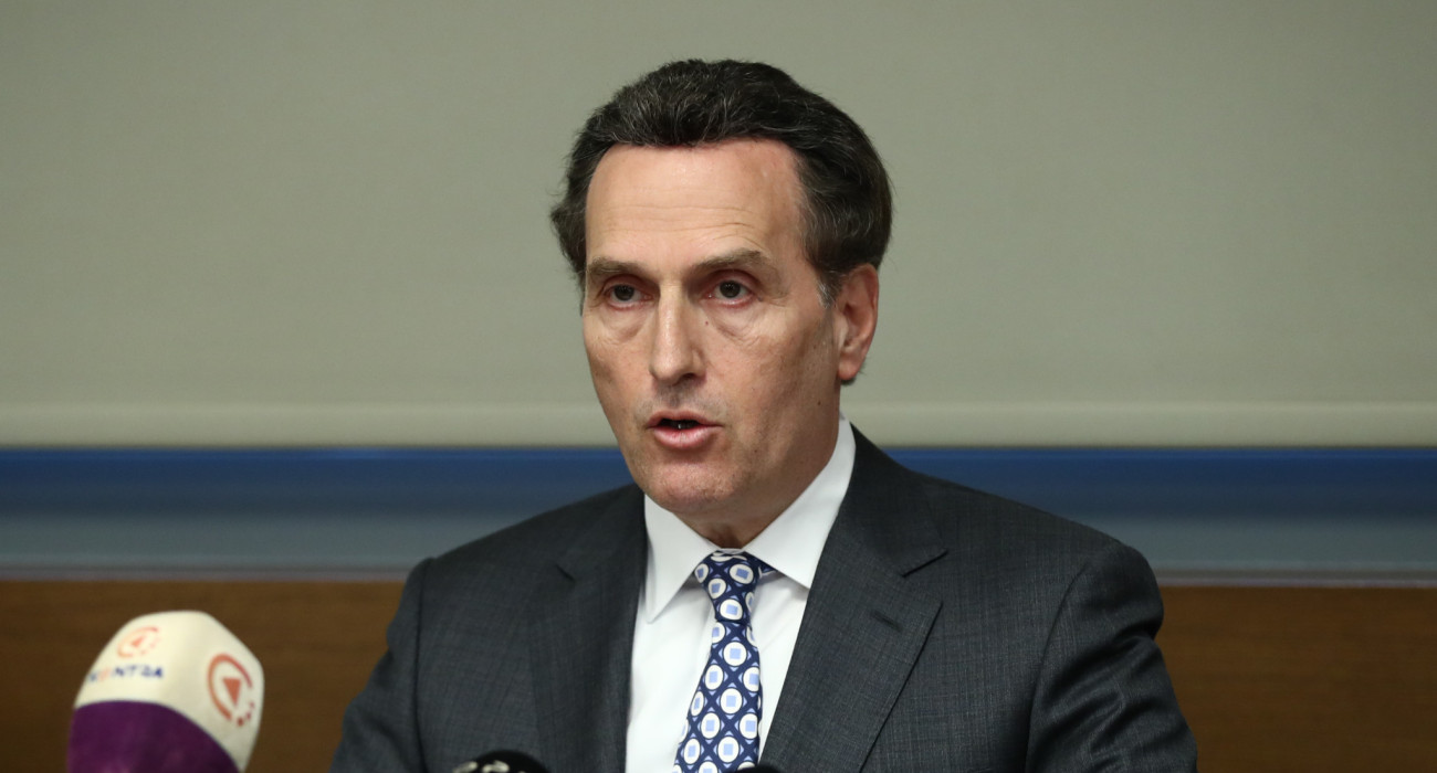 Ο Μιχάλης Δημητρακόπουλος στη συνέντευξη Τύπου του Αμαρουσίου, Πηγή: Intime