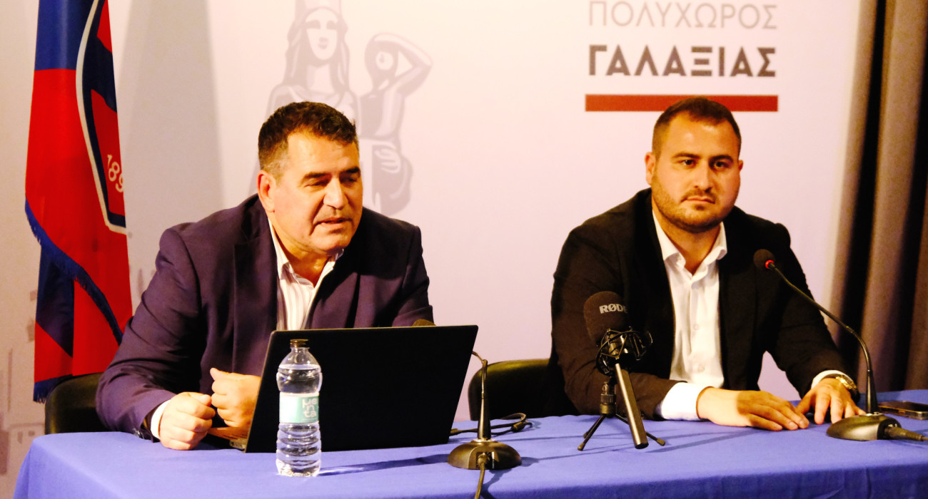 Ο Κώστας Ρούπτσος στην παρουσίαση της ΠΑΕ Πανιώνιος, για την επόμενη σεζόν / Πηγή: Intime