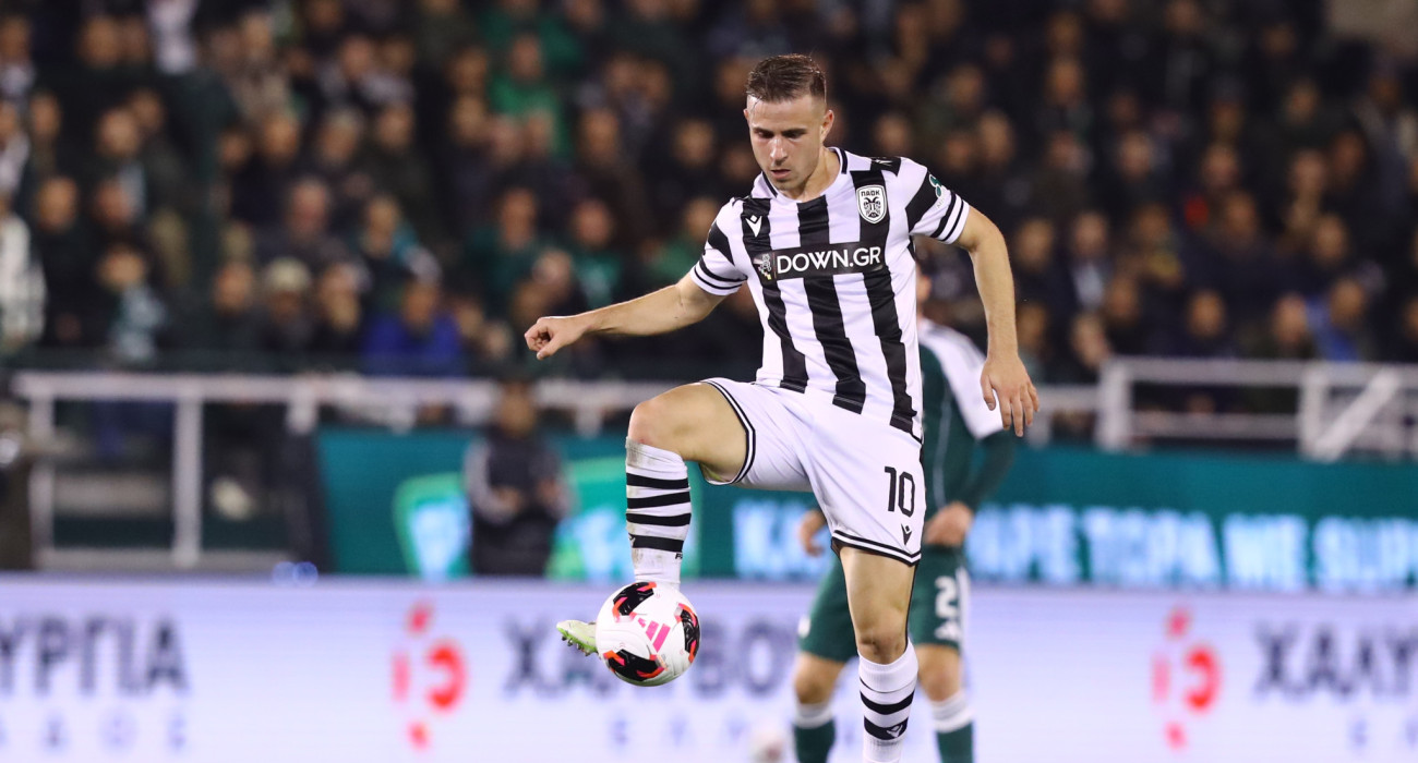 Ο Δημήτρης Πέλκας με τη φανέλα του ΠΑΟΚ/Eurokinissi