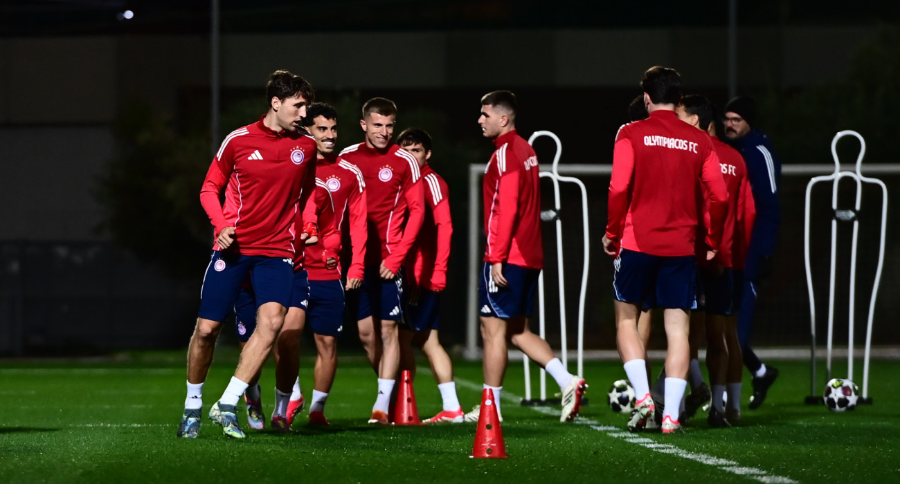 Στιγμιότυπο από προπόνηση του Ολυμπιακού / Πηγή: Eurokinissi