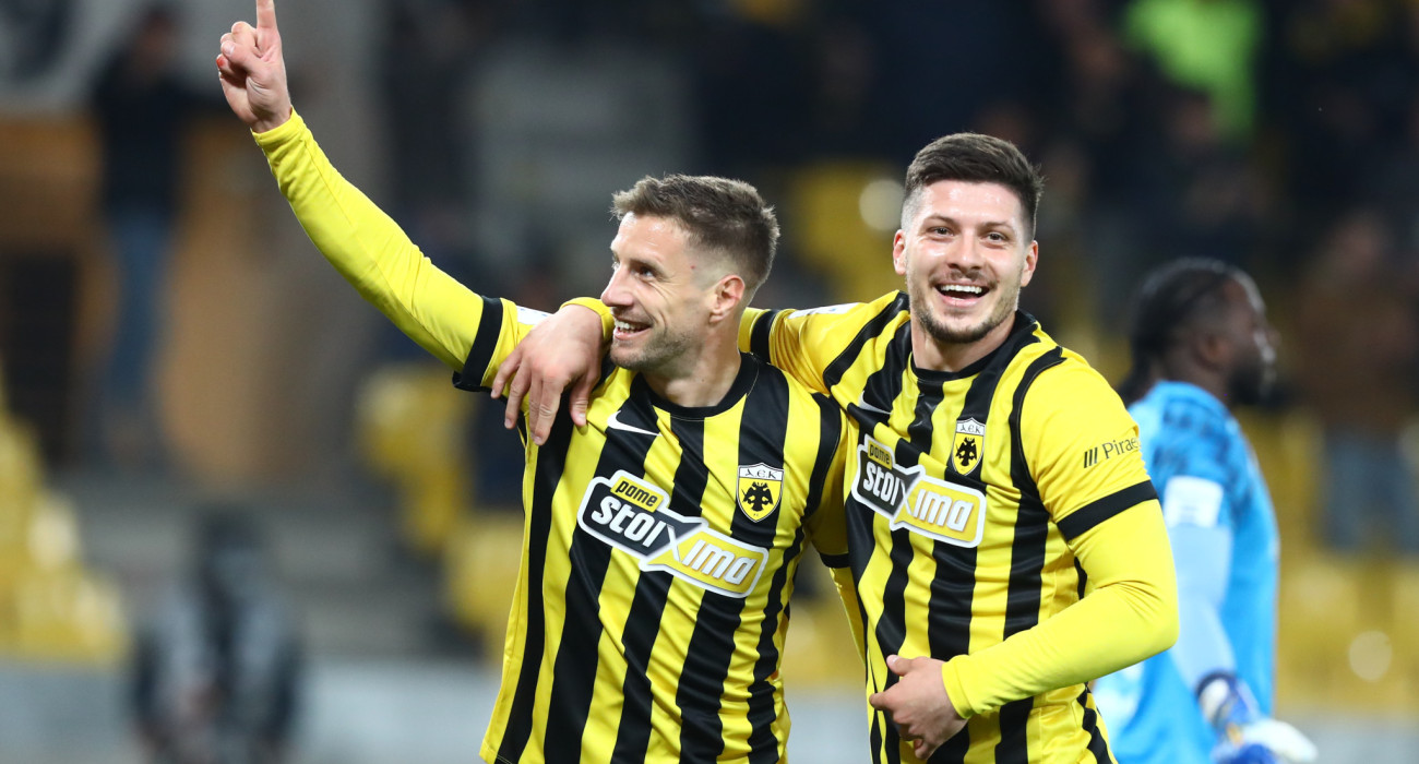 Ο Μπαρνάμπας Βάργκα με τον Λούκα Γιόβιτς / Πηγή: Eurokinissi