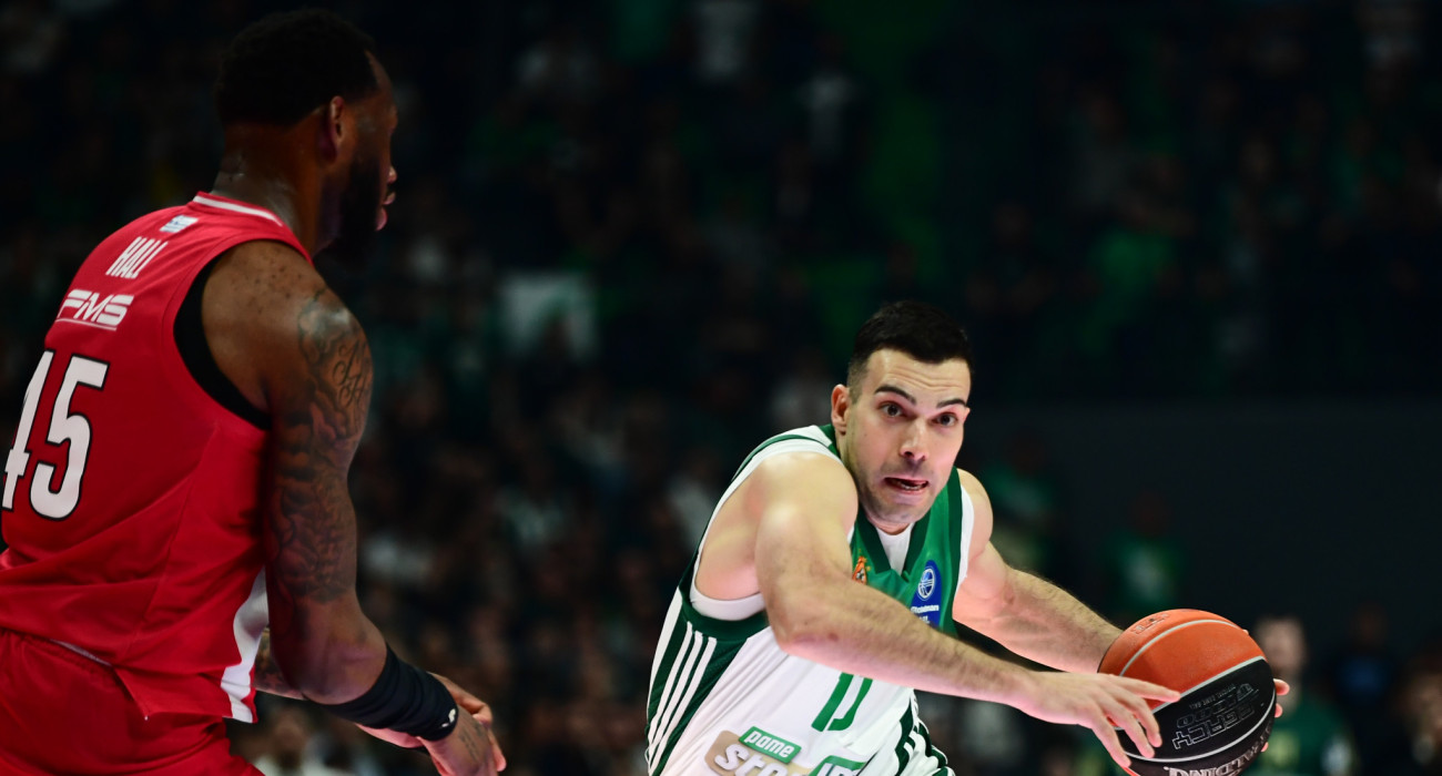 Ο Κώστας Σλούκας κόντρα στον Ολυμπιακό/Πηγή: Eurokinissi