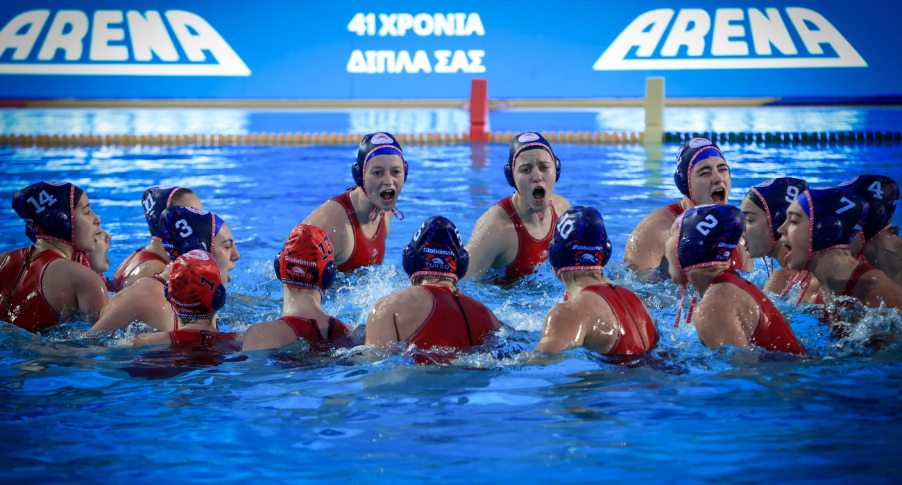 Oι παίκτριες της ομάδας του Ολυμπιακού / Πηγή: Eurokinissi