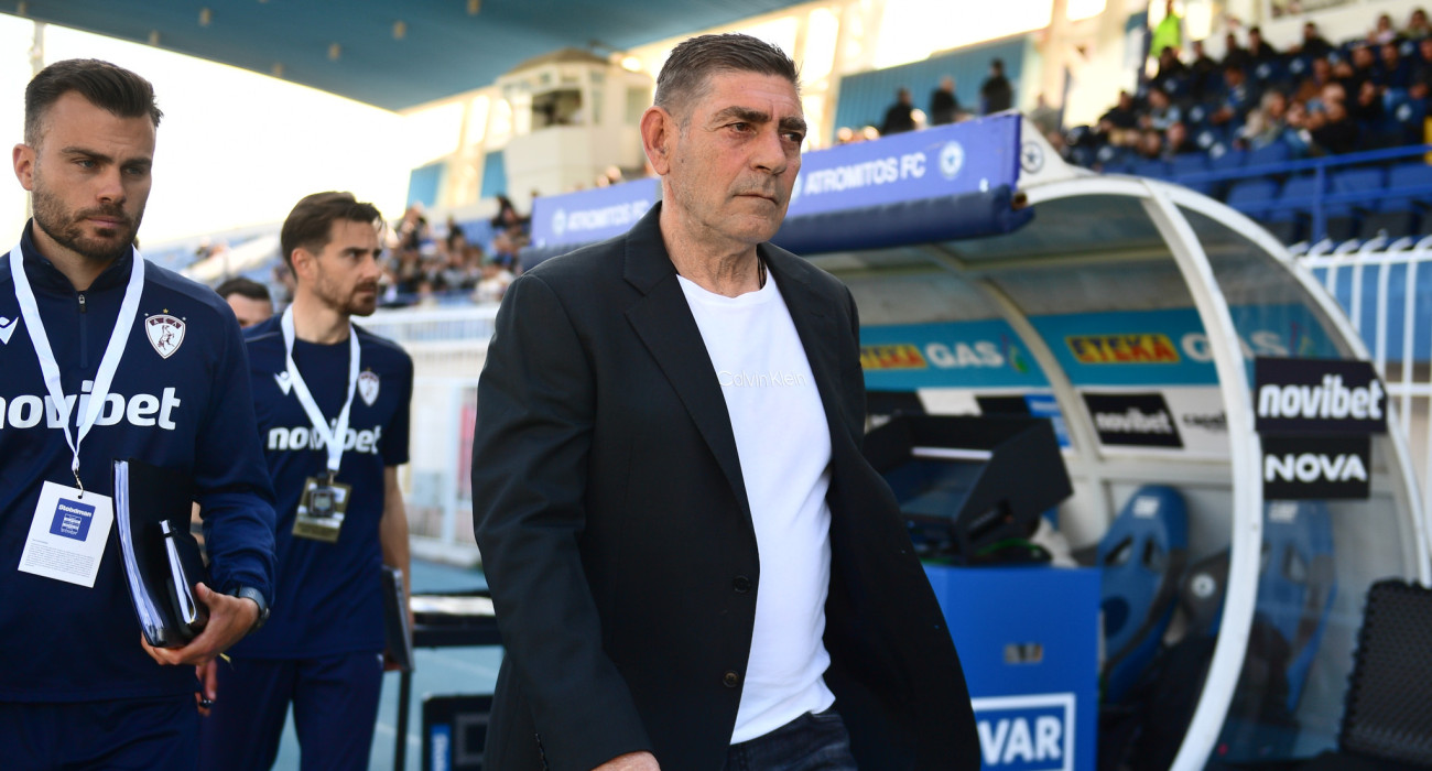 Ο Σάββας Παντελίδης στο Ατρόμητος-ΑΕΛ Novibet / Πηγή: Eurokinissi