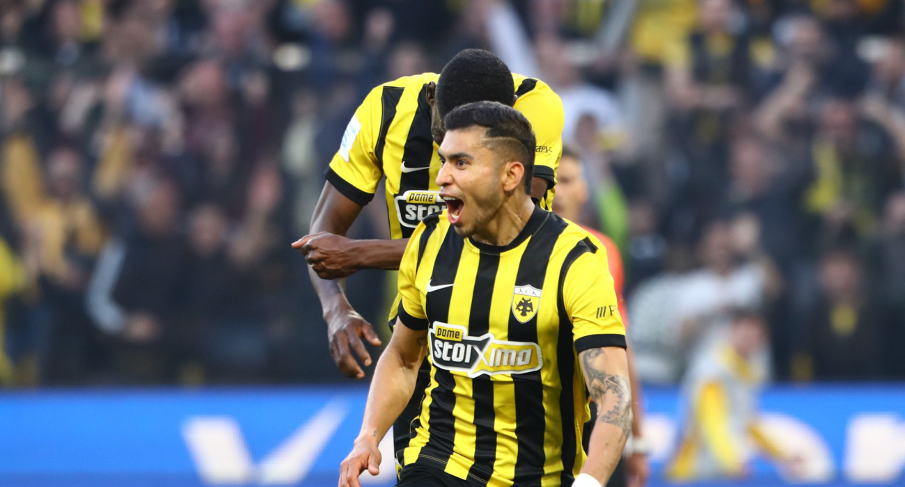 Ο Ορμπελίν Πινέδα πανηγυρίζει το γκολ του κόντρα στον ΠΑΟΚ / Πηγή: Eurokinissi