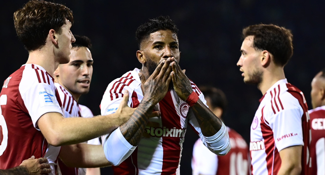 Ο Ροντινέι πανηγυρίζει το 2-0 στη Λεωφόρο / Πηγή: Eurokinissi