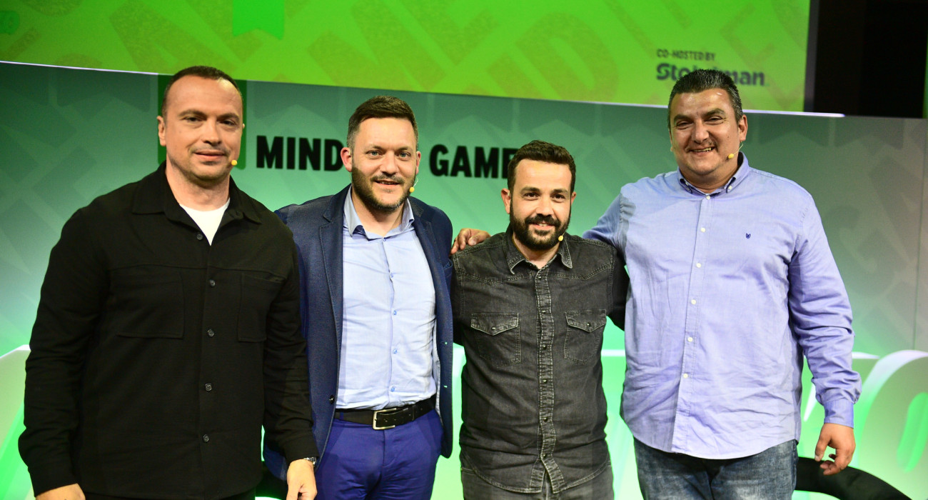 Μπακόπουλος, Μοιρώτσος, Καπετανάκος και Γουλής στο συνέδριο του Athletiko / Πηγή: Eurokinissi