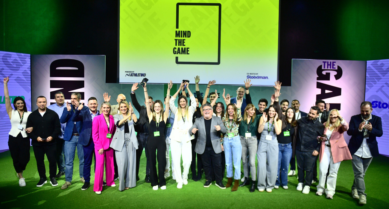 Η ομάδα του Athletiko στο συνέδριο Mind The Game/ Πηγή: Eurokinissi