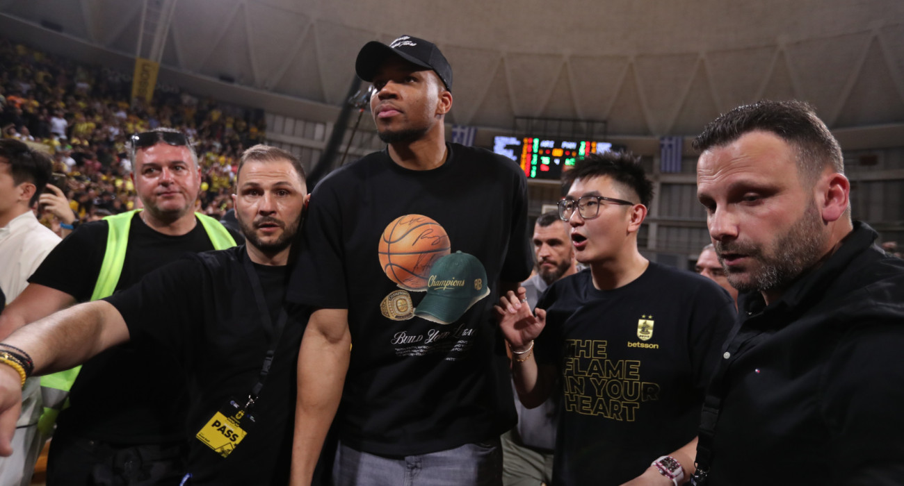 Ο Γιάννης Αντετοκούνμπο στο Αλεξάνδρειο/Πηγή: Eurokinissi