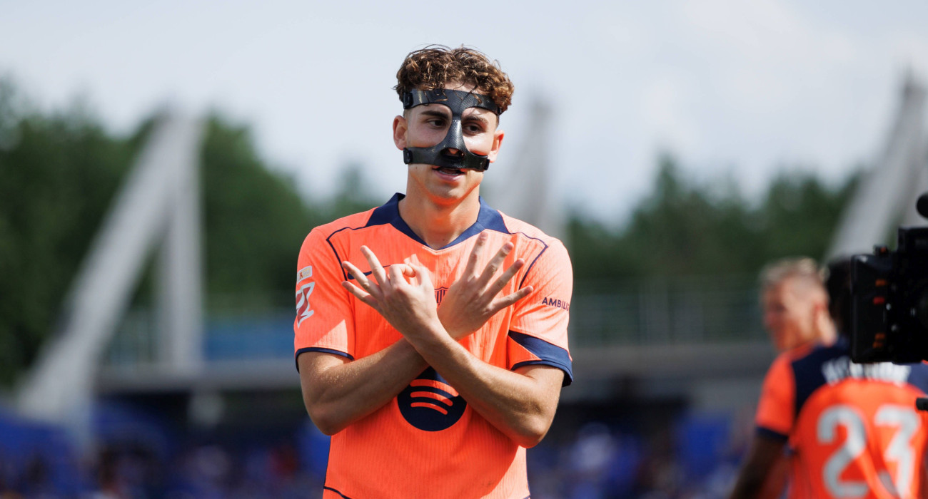 Ο Φερμίν Λόπεθ πανηγυρίζει το 1-0 της Μπαρτσελόνα απέναντι στη Χετάφε / Πηγή: Imago Images