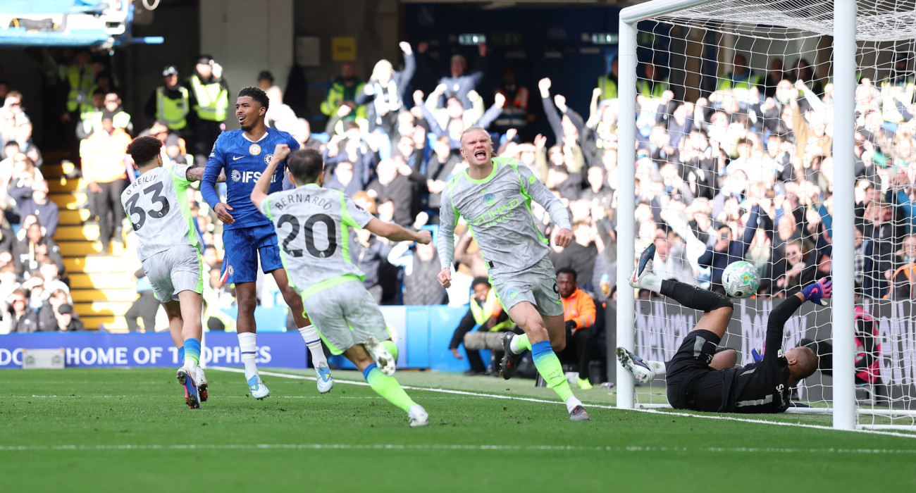 Η στιγμή που η Σίτι ανοίγει το σκορ στο Stamford Bridge του Λονδίνου / Πγγή: Ryan Pierse / Getty Images