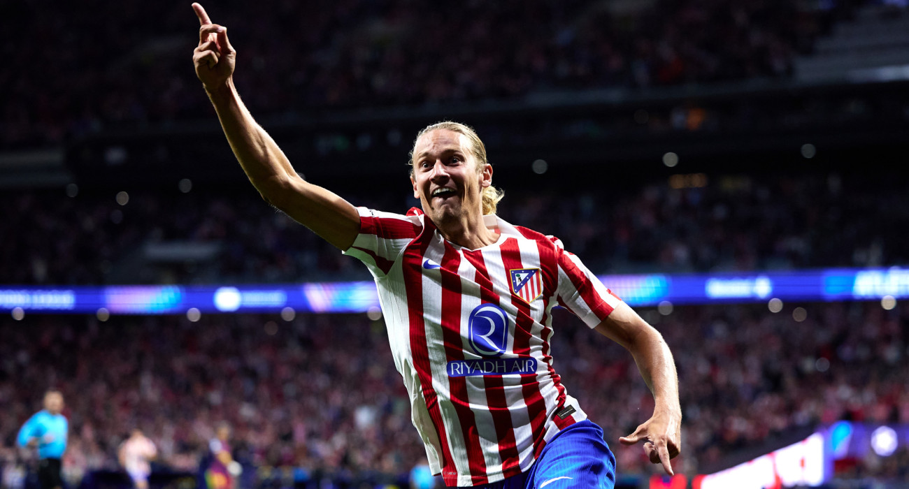 Ο Μάρκος Γιορέντε πανηγυρίζει την τρομερή πρόκριση της Ατλέτικο επί της Μπαρτσελόνα Πηγή: Alvaro Medranda/Quality Sport Images/Getty Images