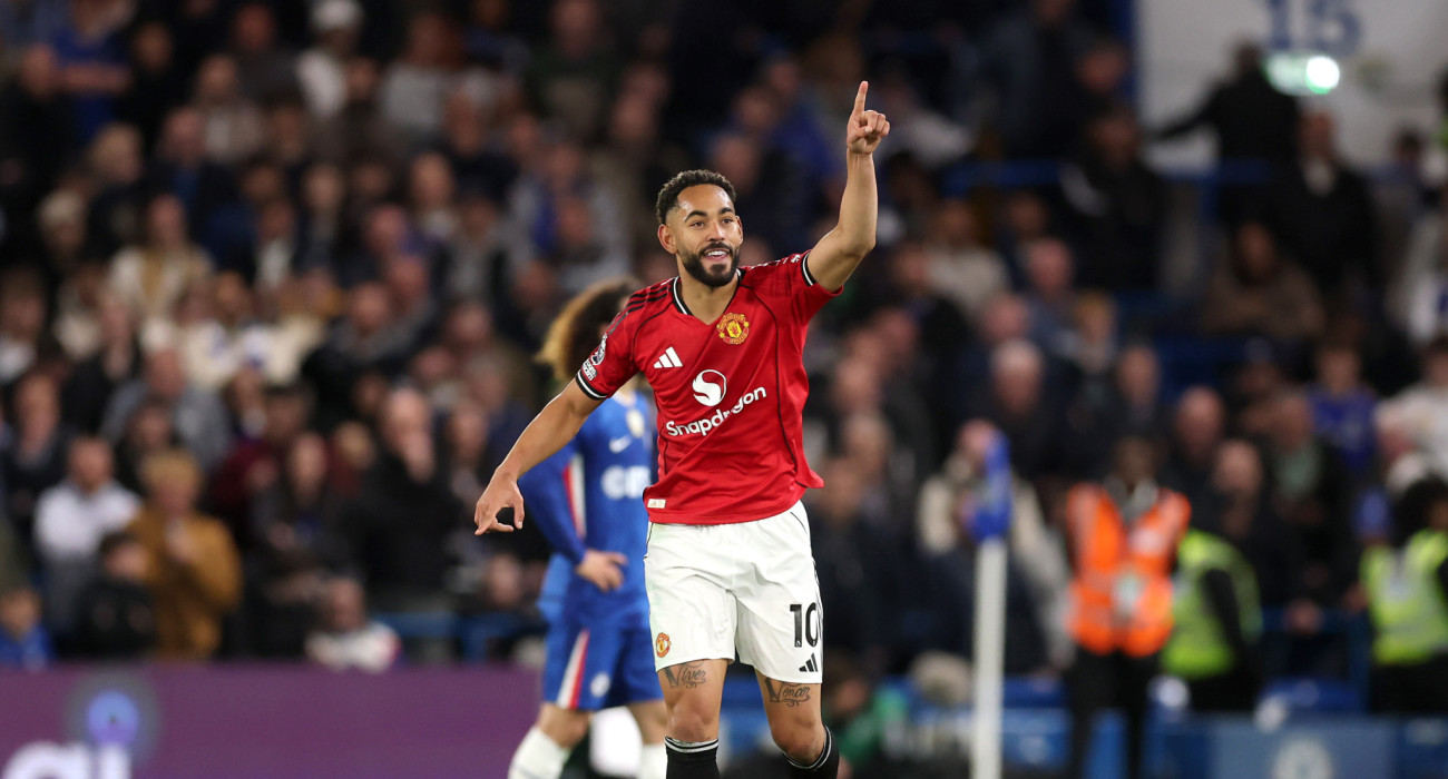 O Ματέους Κούνια πανηγυρίζει το γκολ του απέναντι στην Τσέλσι/Photo by Julian Finney/Getty Images