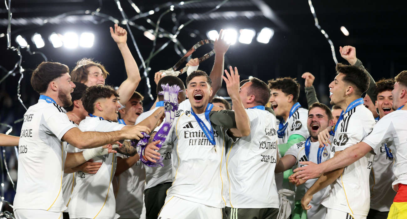 Οι Νέοι της Ρεάλ Μαδρίτης σήκωσαν την κούπα του Youth League για δεύτερη φορά μετά το 2020 / Πηγή: Jan Kruger - UEFA/UEFA via Getty Images