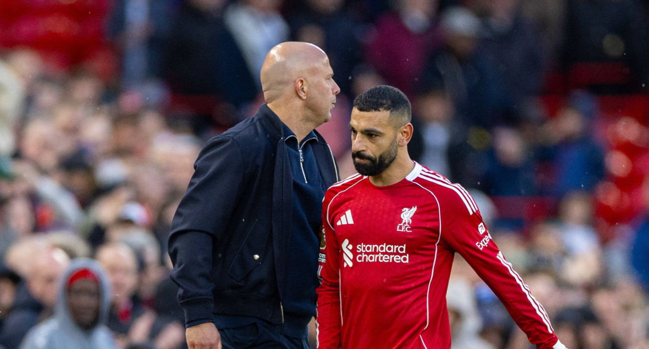 Ο Άρνε Σλοτ μαζί με τον Μοχάμεντ Σαλάχ / Πηγή: Imago