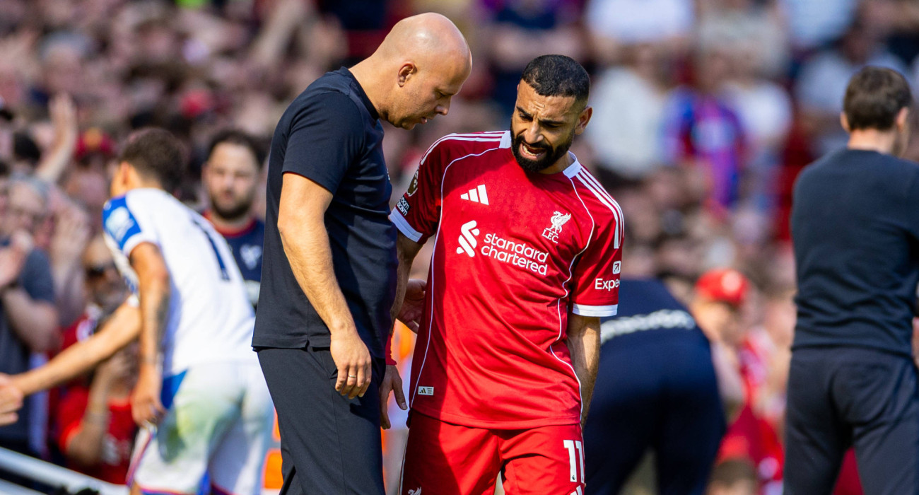 Ο Άρνε Σλοτ με τον Μοχάμεντ Σαλάχ / Πηγή: Imago