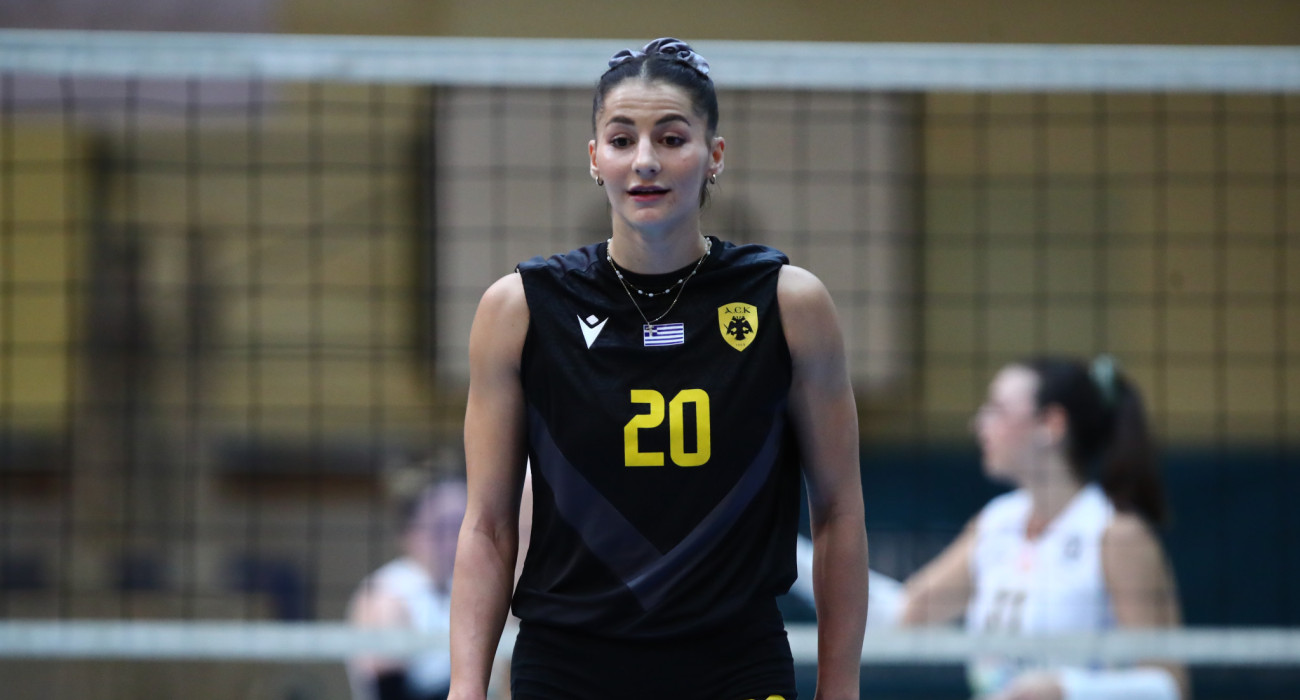 Η Σταματία Κυπαρίσση σε αγώνα της ΑΕΚ / Πηγή: Eurokinissi