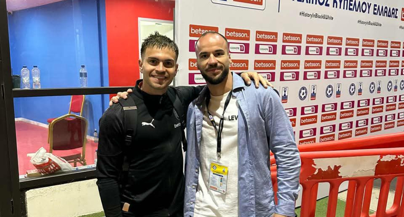 Ο Τιάγκο Νους πανευτυχής μετά την κατάκτηση του Κυπέλλου Ελλάδας Betsson με τον ΟΦΗ / Screenshot