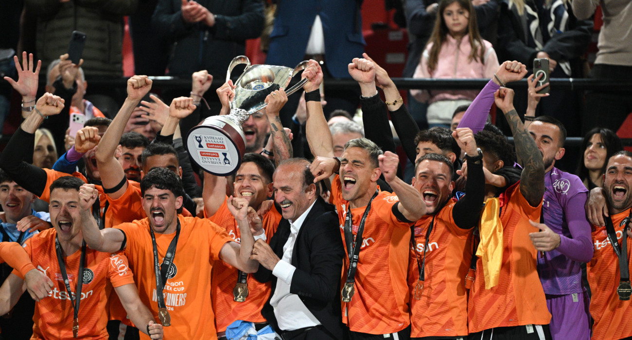 Η απονομή των κυπελλούχων / Πηγή: Eurokinissi