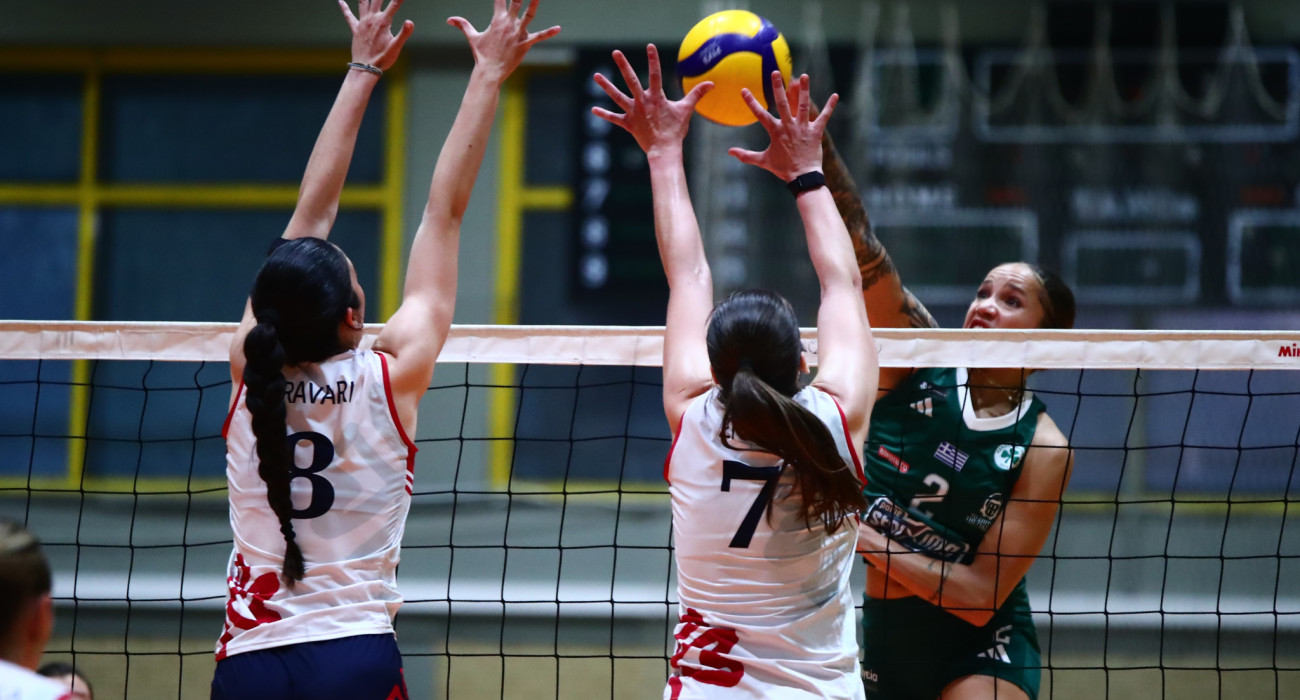 Η Γουάιτ καρφώνει κι οι Ζιώγα και Γράβαρη κάνουν μπλοκ στον τελικό ανάμεσα σε Παναθηναϊκό και ΖΑΟΝ / Πηγή: Eurokinissi