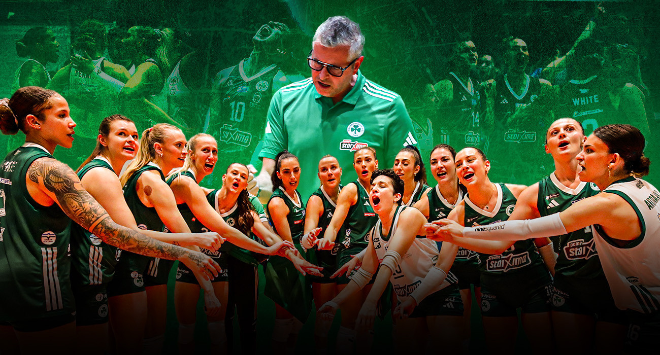 Ο Παναθηναϊκός κατέκτησε τη Volley League Γυναικών για τη σεζόν 2025/26 / Designer Manos Perdikakis