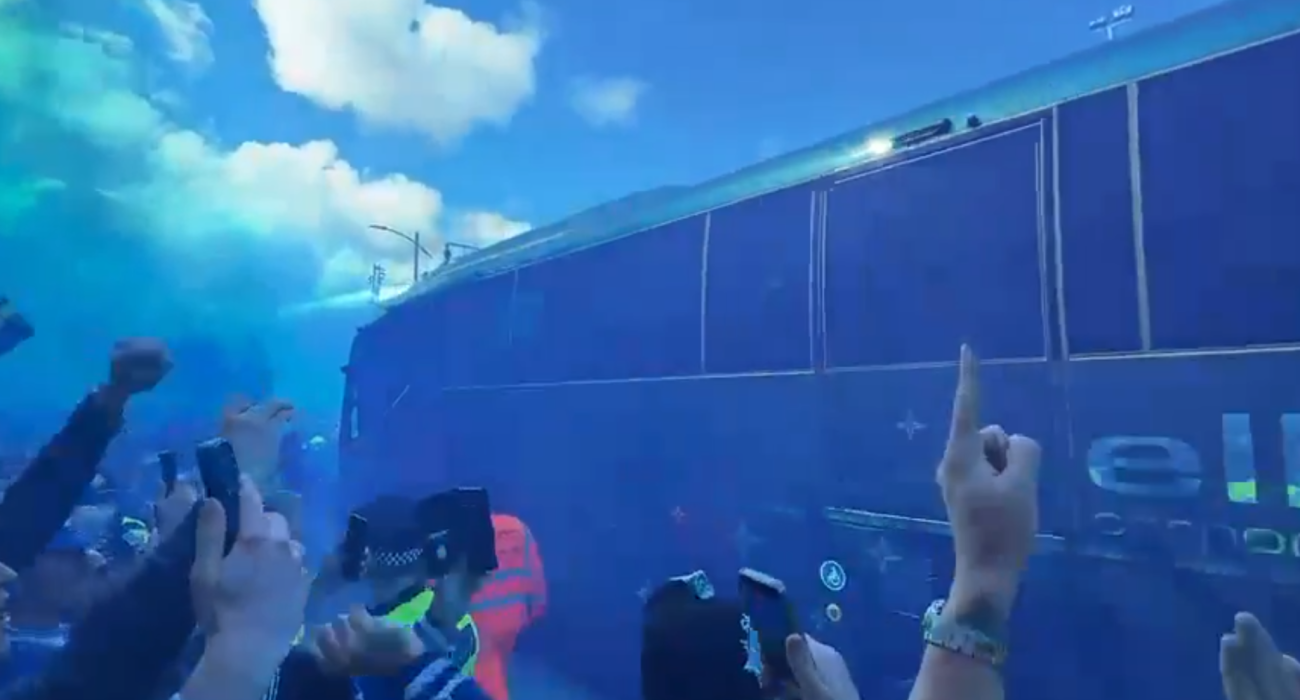 Τρομερή ατμόσφαιρα από τους φίλους της Έβερτον / Screenshot