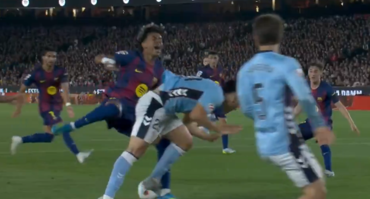 Η στιγμή του τραυματισμού του Λαμίν Γιαμάλ / Screenshot