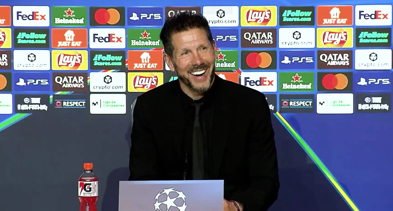 Ο Ντιέγκο Σιμεόνε στη συνέντευξη Τύπου / Screenshot