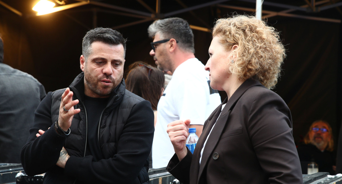 Οι Βιεϊρίνια, Γκοντσάρεβα στις εκδηλώσεις του ΠΑΟΚ για τα 100 χρόνια από την ίδρυσή του / Πηγή: Eurokinissi