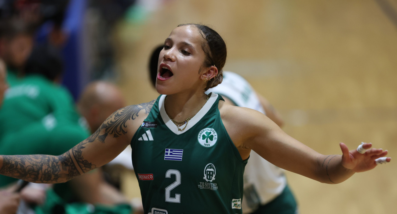 Η Μικάγια Γουάιτ στον πρώτο τελικό ανάμεσα σε Παναθηναϊκό και ΖΑΟΝ / Πηγή: Intime